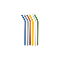 SCANDINAVIAN HOME SCANDINAVIAN HOME sugrör i borosilikatglas, 20 cm, blandade...