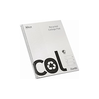 BANTEX Bantex COL kollegieblock A4+ 70 g återvunnet papper, linjera...