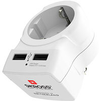 SKROSS Reseadapter Europa till USA m.fl.2xUSB-A 12W Jordad