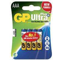 GP Ultra Plus Alkaline AAA 4-pack