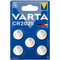 Varta CR2025 3V Lithium Knappcellsbatteri 5-pack