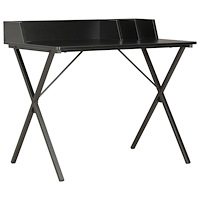 vidaXL Skrivbord svart 80x50x84 cm