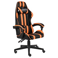 vidaXL Gamingstol svart och orange konstläder