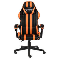 vidaXL Gamingstol svart och orange konstläder