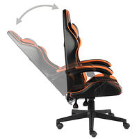 vidaXL Gamingstol svart och orange konstläder
