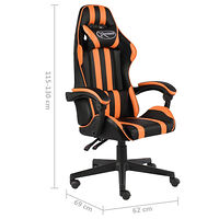 vidaXL Gamingstol svart och orange konstläder