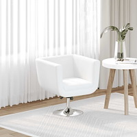 vidaXL Barstol vit konstläder