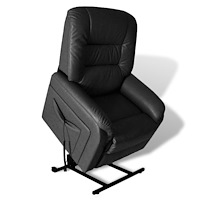 vidaXL Reclinerfåtölj svart konstläder