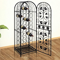 vidaXL Vinställ för 45 flaskor metall