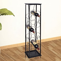 vidaXL Vinställ för 8 flaskor metall