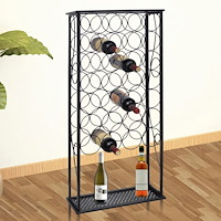 vidaXL Vinställ för 28 flaskor metall