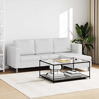 vidaXL Divansoffa 3-sits konstläder vit