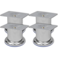 vidaXL Runda soffben i krom 4 st 60 mm