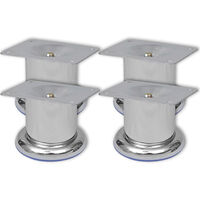 vidaXL Runda soffben i krom 4 st 60 mm