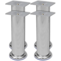 vidaXL 4 Runda soffben i krom 180 mm