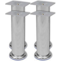 vidaXL 4 Runda soffben i krom 180 mm