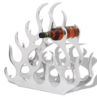 vidaXL Vinställ för 11 flaskor aluminium silver