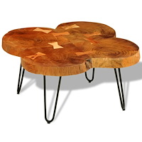 vidaXL Soffbord 35 cm 4 stockar massivt sheshamträ