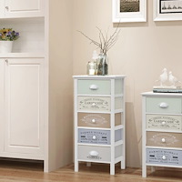 vidaXL Byrå fransk stil 5 lådor trä