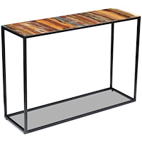 vidaXL Konsolbord massivt återvunnet trä 110x35x76 cm