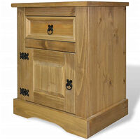 vidaXL Nattduksbord mexikansk Coronastil furu 53x39x66 cm