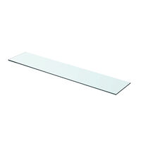 vidaXL Hyllplan glas genomskinlig 70x15 cm