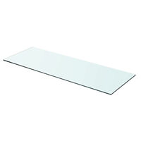 vidaXL Hyllplan glas genomskinlig 70x25 cm