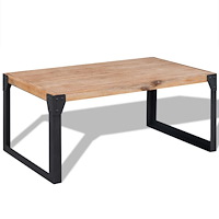 vidaXL Soffbord massivt akaciaträ 100x60x45 cm