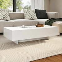 vidaXL Soffbord högglans vit