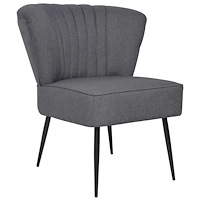 vidaXL Cocktailfåtölj mörkgrå tyg