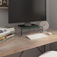 vidaXL TV-bord klarglas 40x25x11 cm