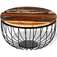 vidaXL Soffbord massivt återvunnet trä