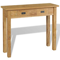 vidaXL Konsolbord i massiv teak 90x30x80 cm