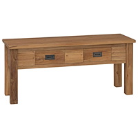 vidaXL Hallbänk i massiv teak 90x30x40 cm