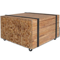 vidaXL Sidobord teak 60x60x38 cm