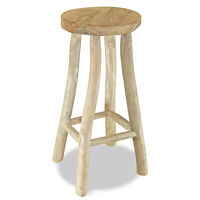 vidaXL Barstol massiv teak