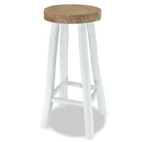 vidaXL Barstol massiv teak