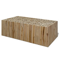 vidaXL Soffbord äkta teak 90x50x30 cm