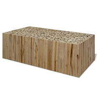 vidaXL Soffbord äkta teak 90x50x30 cm