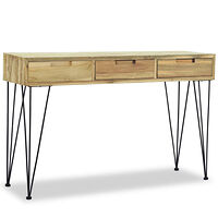 vidaXL Konsolbord 120x35x76 cm massiv teak