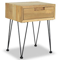 vidaXL Sängbord 40x30x50 cm massiv teak