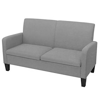 vidaXL 2-sitssoffa 135x65x76 cm ljusgrå