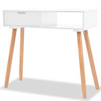 vidaXL Konsolbord massiv furu 80x30x72 cm vit