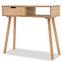 vidaXL Konsolbord massiv furu 80x30x72 cm brun