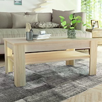 vidaXL Soffbord konstruerat trä 110x65x48 cm ek