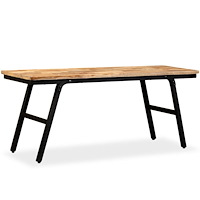 vidaXL Bänk återvunnet teakträ och stål 110x35x45 cm