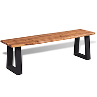 vidaXL Bänk massivt akaciaträ 160 cm