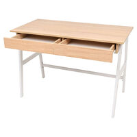 vidaXL Skrivbord 110x55x75 cm ekfärg och vit