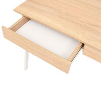 vidaXL Skrivbord 110x55x75 cm ekfärg och vit