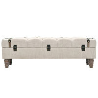 vidaXL Förvaringsbänk massivt trä och stål 111x34x37 cm